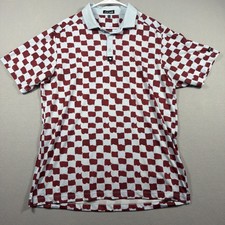 Bad Birdie Golf Polo Shirt Men's XL  Check Mate  Checkered Short Sleeve Stretch
