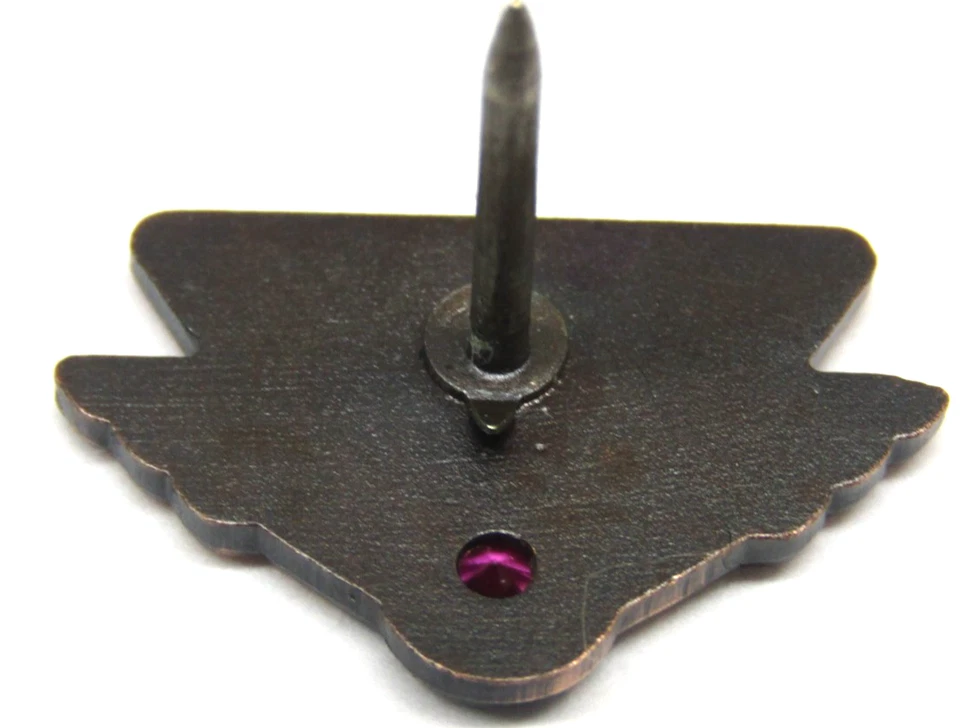 Pin de corbata de reconocimiento de empleados Ace Hardware latón piedra roja premio coleccionable Foto 3 de 3