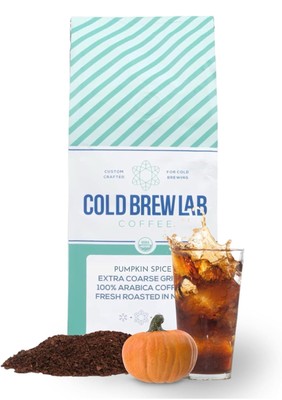Cold Brew Organic Coarse Ground Flavored Coffee, Pumpkin Spice, Dark Roast / 1LB