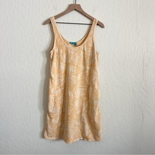Fresh Produce 100 Cotton Shell Novelty Print Sleeveless Dress Small Peach Beach
