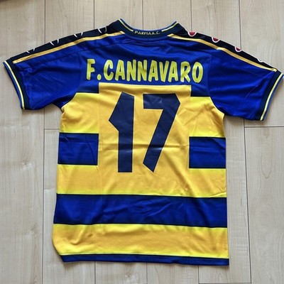 Vintage Champion Fabio Cannavaro and Parma AC Soccer shirt size L