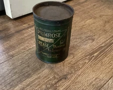 Vintage Primrose 1 Lb Grease Can Dallas TX Gas Service Station Free Ship