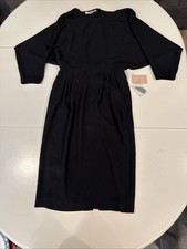 Forever 21 Ladies XS Black Bodycon Long Sleeve Open Back Dress With Pockets