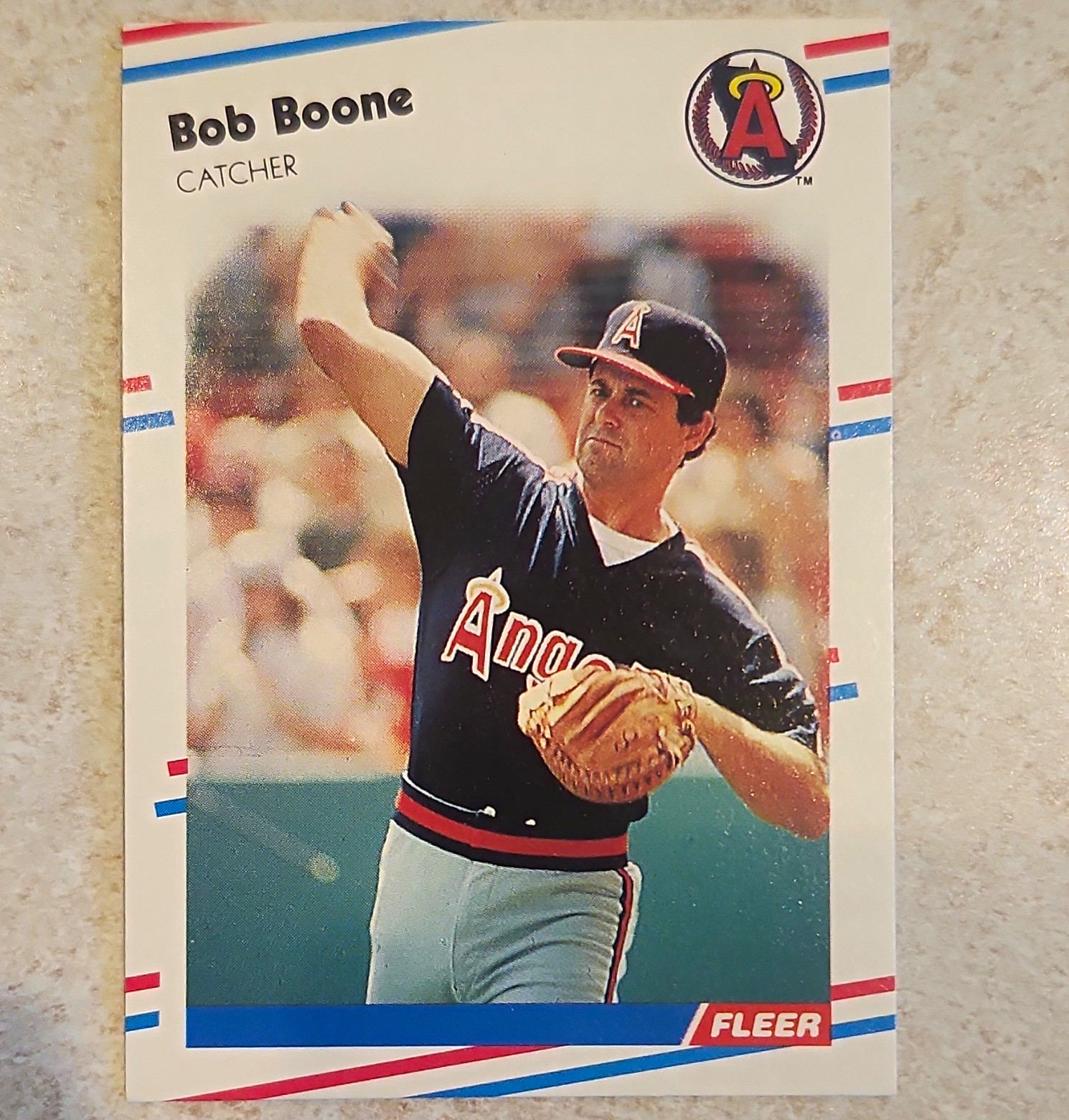 Fleer 1988 Fleer Bob Boone California Angels #485 Base Set Baseball Card