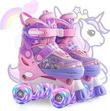 METROLLER Kids Roller Skates Girls Ages 4-6 5-8 8-12 Adjustable Toddler Roller S