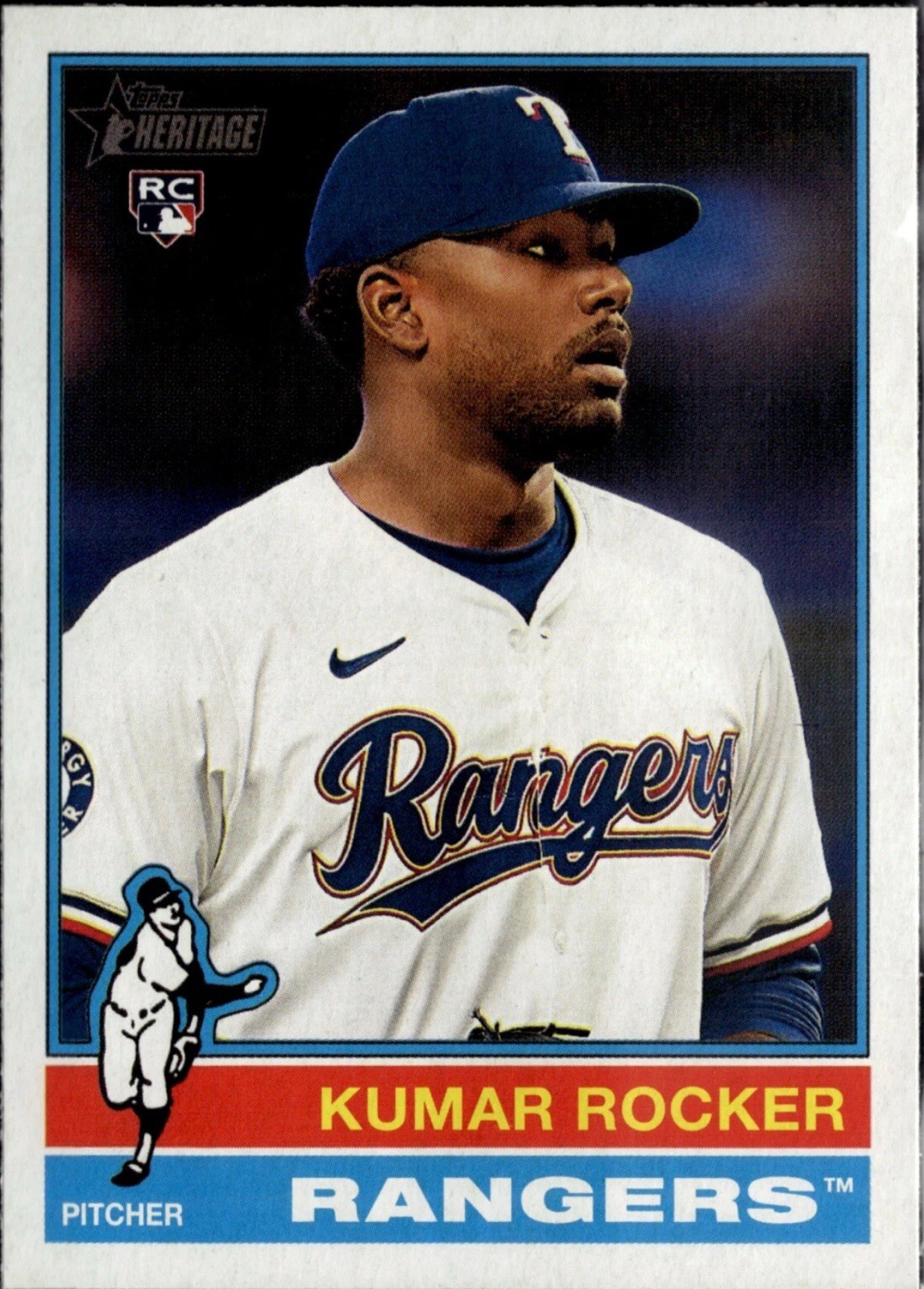 2025 Topps Heritage Baseball #179 Kumar Rocker, Texas Rangers RC