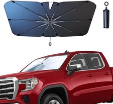 Front Windshield Sun Shade with Pull Cord, Umbrella Sun Shade for 59"x32"