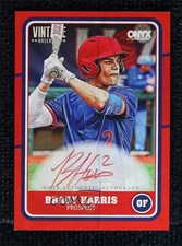 2025 Onyx Vintage Auto Red Border 8/25 Brady Harris #VABRHA Auto 0j81