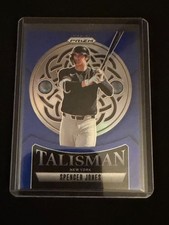 Spencer Jones 2025 Prizm Talisman Blue Prizm #97/99 - #10 Yankees