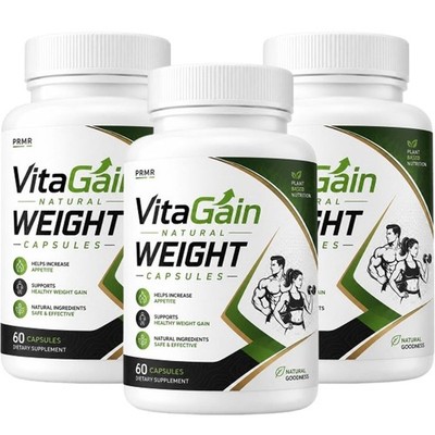 (PACK 3) PRMR Vita Gain Weight Support Capsules for Dietary Supplement (180 ct)