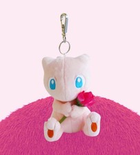 Pokemon official Mew with Flower Plush Doll Keychain Keyring Bagcharm