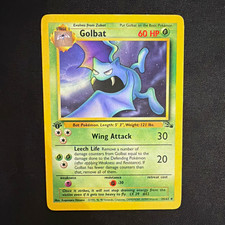 1999 Pokemon 1st Edition Fossil Golbat MP Condition 34/62 on eBay