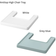 IKEA ANTILOP Highchair Tray – White / Grey-Blue Easy Clean Baby Feeding Table