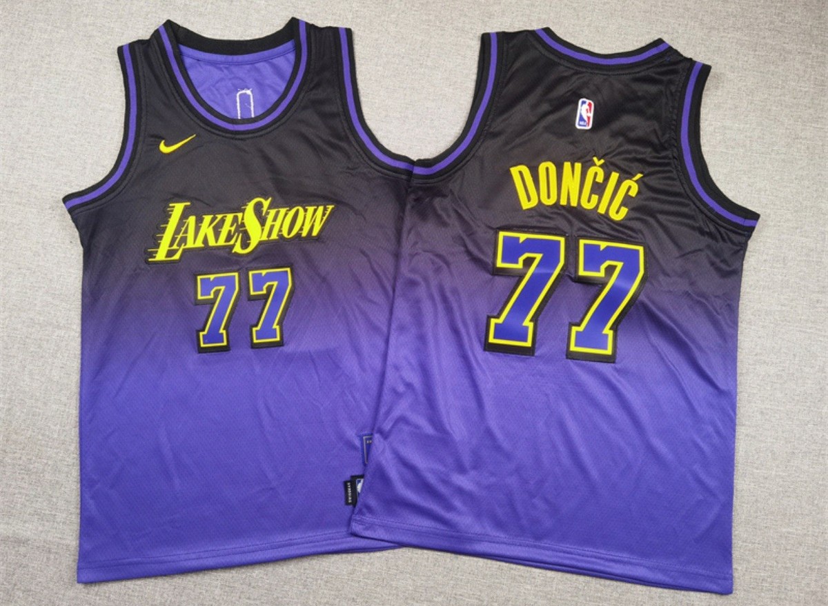 Los Angeles Lakers #77 Luka Doncic Jersey Large New Style Fast