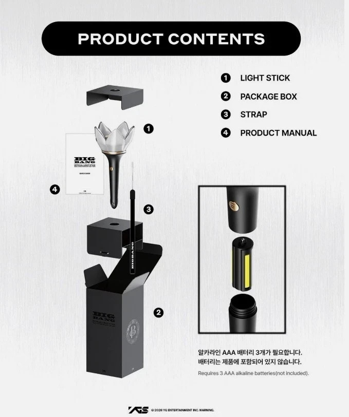 Bigbang 2026-2027 World Tour XX : Cosmos Official Light Stick 20th