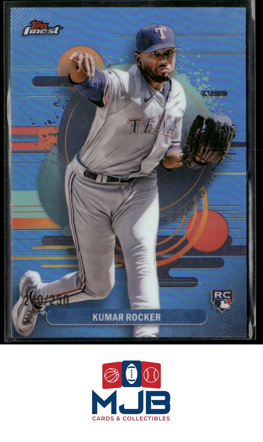 2025 Finest Kumar Rocker Sky Blue #/250 Rookie #121 Texas Rangers