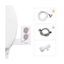 Warm Attachment. Install... TUSHY Universal Bidet Toilet DIY Spa Easy Fit, Water