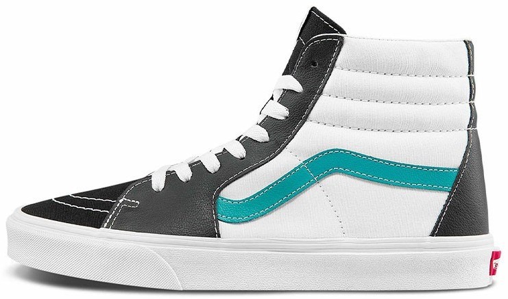Vans Sk8-Hi Classic Sport shoes black, white, aqua blue Men\'s 9.5 Women\'s 11 Sk8 Hi  main image 4