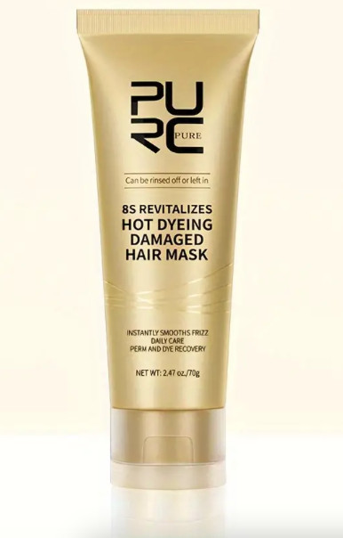 PURC 8S Mascarilla para Cabello Dañado Por Teñido en Caliente Revitalizante 70g