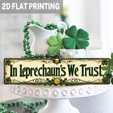 2D Vintage Irish Leprechaun Metal Wall Sign St. Patrick's Day Rustic Irish Decor