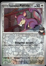 Pokemon Team Rocket’s Rattata 147/182 Destined Rivals Reverse Holo 2 Card Lot