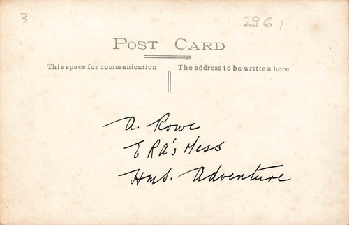 Early HMS ADVENTURE Royal Navy Abrahams Photo Postcard - Picture 2 of 2