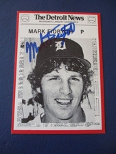 MARK FIDRYCH  1981 AUTOGRAPHED BOYS OF SUMMER DETROIT NEWS CARD
