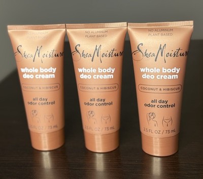 SHEA MOISTURE Coconut & Hibiscus Cream Deodorant 2.5oz Lot of 3