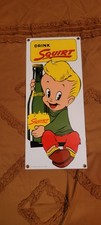 Vintage Squirt Soda Pop Embossed Metal Tin Sign 6" x 14" Ande Rooney Retro 90s