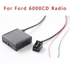 USB and AUX Adapter Cable for Ford 6000CD Radio with Built in Microphone