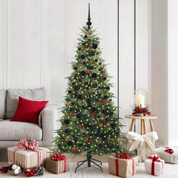 KüNstlicher Klappbarer Weihnachtsbaum GrüN 180 Cm Pe Und Pvc-image