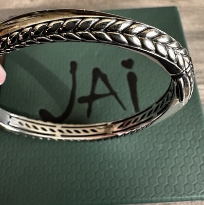 JAI BY JOHN HARDY BALANCE AND HARMONY BASKETWEAVE BANGLE BRACELET X-Large 40.3g
