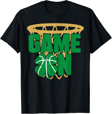 Irish 4 Leaf Clover Net Game on Basketball St Patrick Unisex T-Shirt