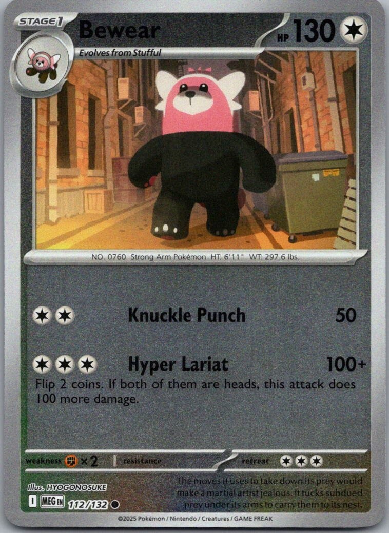 Bewear Common ME01: Mega Evolution 112/132 NM