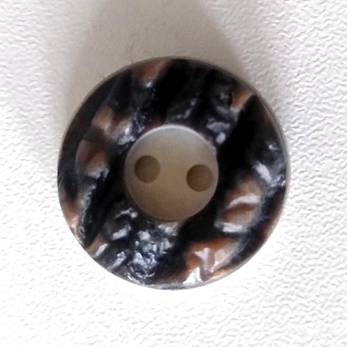 8 Trachtenknöpfe Hirschhorn Optik Braun 2 Loch Knöpfe 20 mm Kunststoffknöpfe - Bild 3 von 4