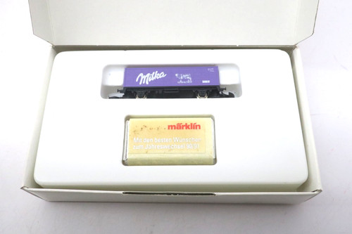Coche Contenedor Marklin Escala Z C 80400, Milka, "Año Nuevo Best Wish 90/91 | Condition: New