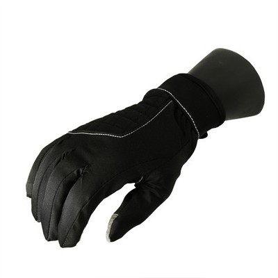 Christmas Central Women Black Softshell Winter Touchscreen Sport Gloves Small
