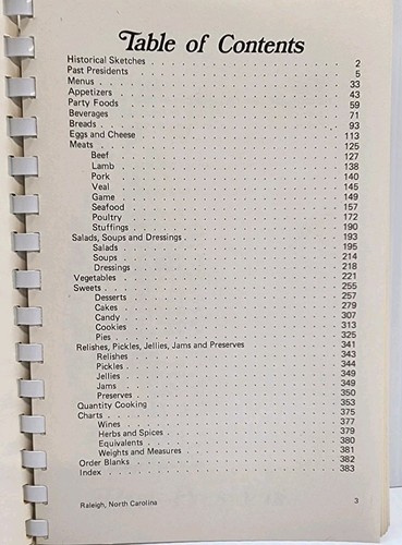 Vtg The Woman’s Club of Raleigh Cookbook Spiral Paperback 1976 1st Edition NC - Imagen 3 de 13