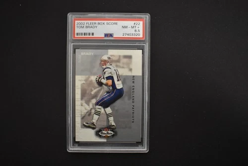 Tom Brady 2002 Fleer Box Score #22 New England Patriots PSA 8.5 NM-M+