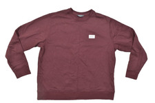 Eddie Bauer Sweatshirt Mens XXL Burgundy Maroon Crewneck Fleece Pullover Hiking