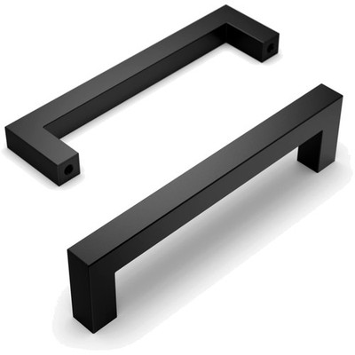 Schrankgriffe Edelstahl Schwarz 128 mm Lochabstand Schubladengriffe Zinklegie...