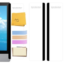 2PCS Monitor Memo Board, Acrylic Sticky Note Transparent With Black Accents