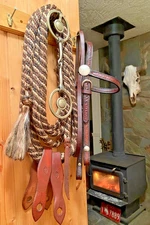 Mecate Western Snaffle Bridle Silver Tooled Big Bend Saddlery Texas Cowboy Tack