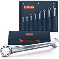 Presch MaulschlüSsel Set 8Tlg. Inkl. Tasche (8-19 Mm) – RingmaulschlüSsel Set