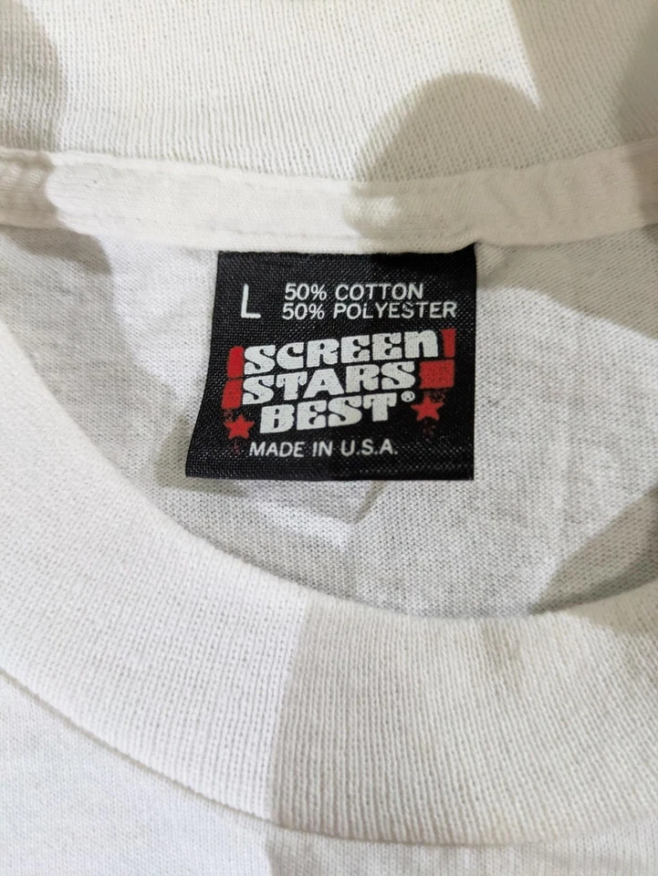 Vtg Detroit Pistons Tee Large Bad Boys Single Stitch Screen Star NBA Charicature - Image 2 of 4