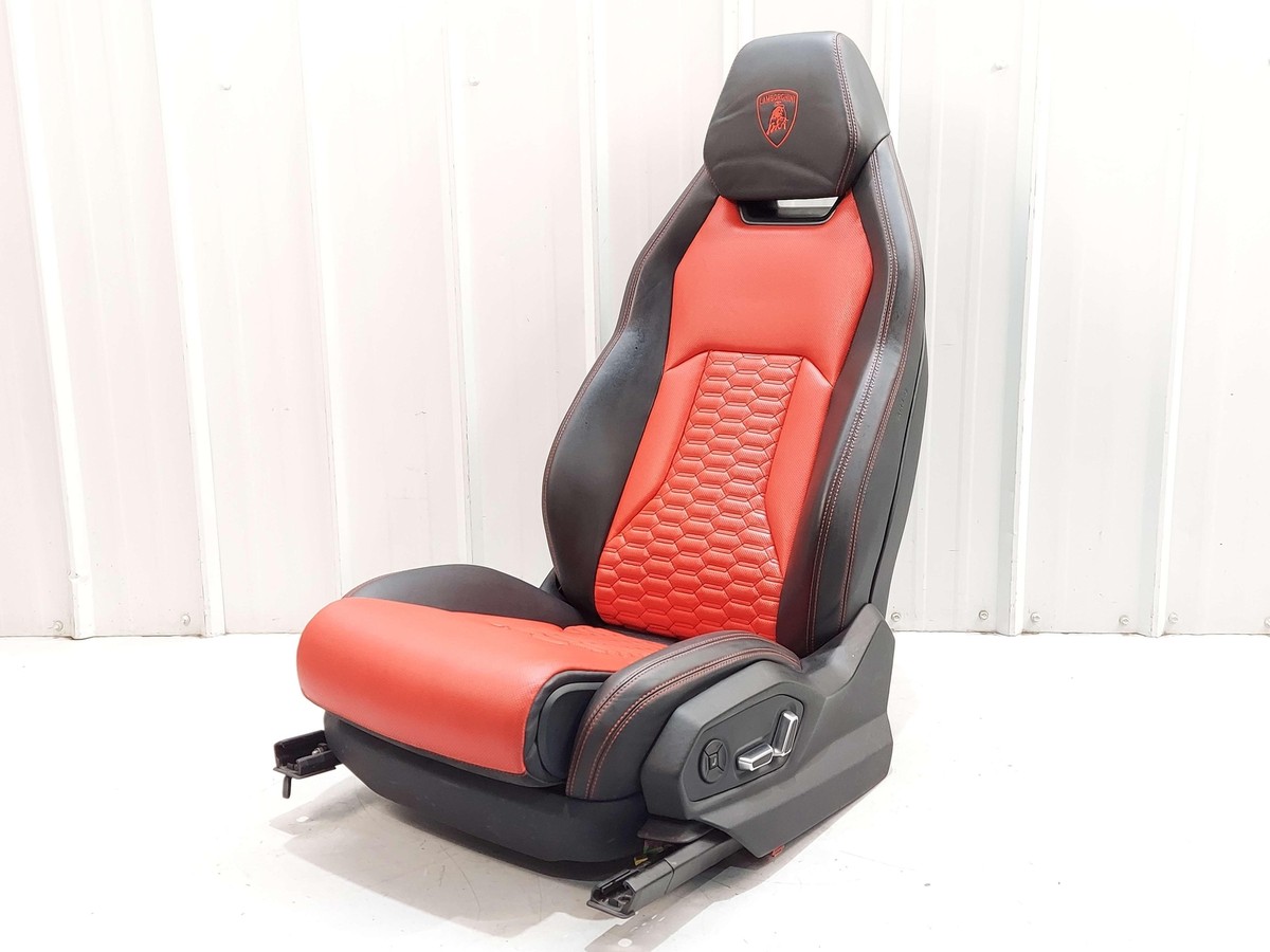 2021 LAMBORGHINI URUS FRONT LEFT SEAT BLACK & RED LEATHER W