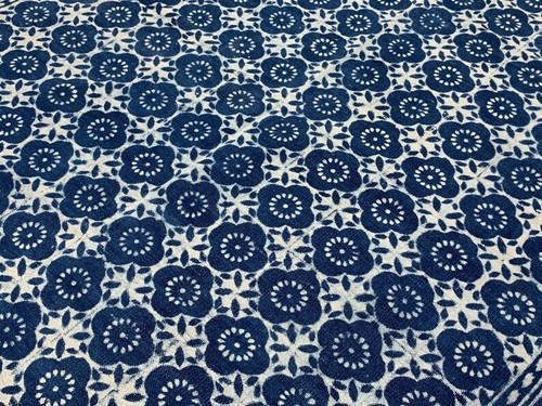 9x9 Ft Square Rug Handmade Indian Indigo Cotton Rug Boho Kilim Navajo Garden Rug - Picture 4 of 7
