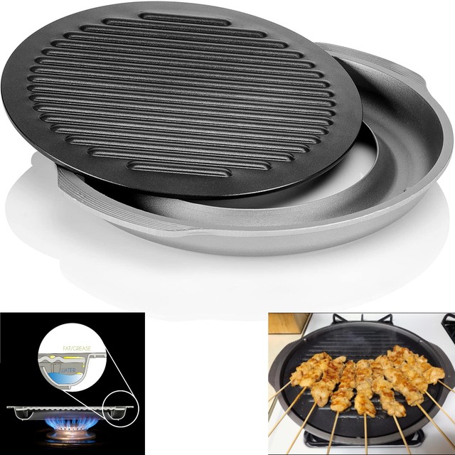 TECHEF Stovetop Korean BBQ NonStick Grill Pan with Agni Portable Gas