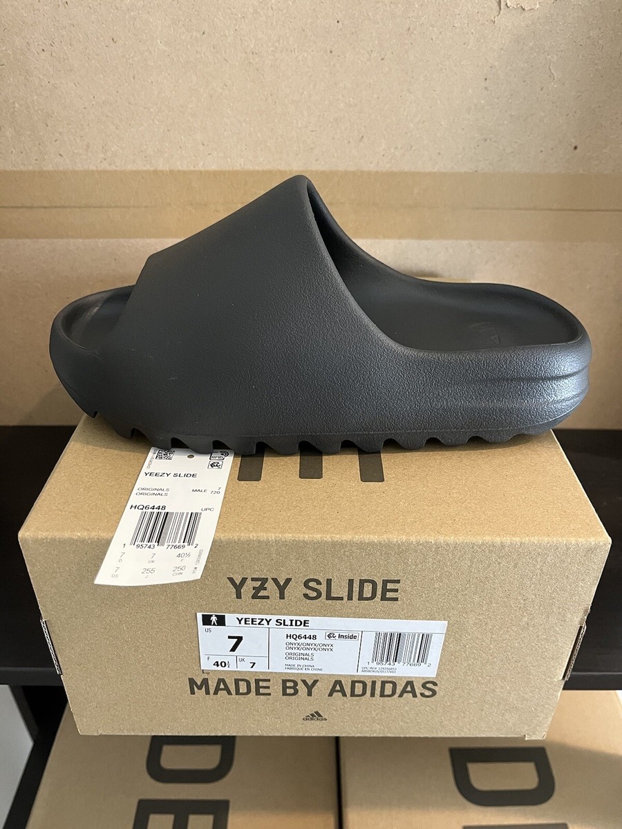 Men Sz7 - DS Yeezy Slide Onyx HQ6448 Fit In Half Sz Smaller | eBay