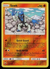 Pokemon SM - Burning Shadows 72/147 Sawk Reverse Holo